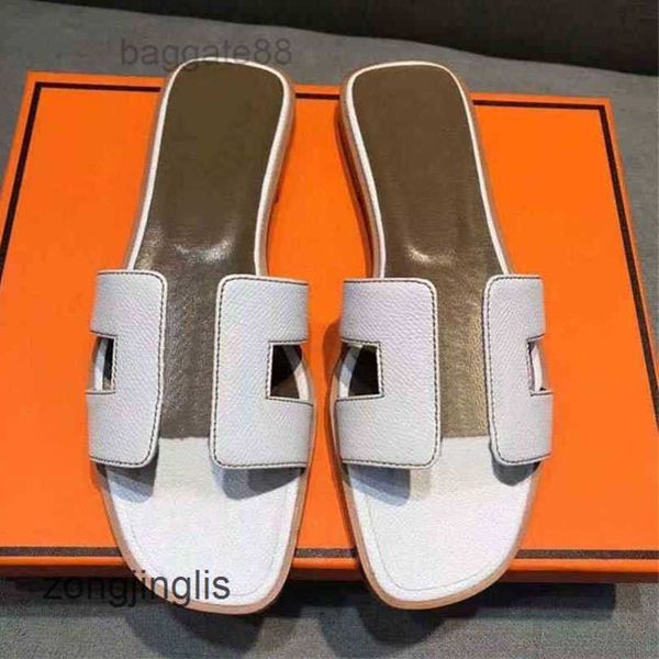 

higdesigner quality slipper h sandals oran shoes woman leather slippers shoes classics flat sandals fashion slides slide rubber ladietbx1