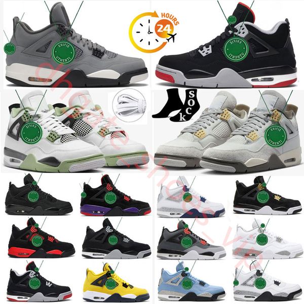

with box jumpman 4 basketball shoes red thunder royalty cool grey true blue neon black canvas violet ore lightning bordeaux men women raptor