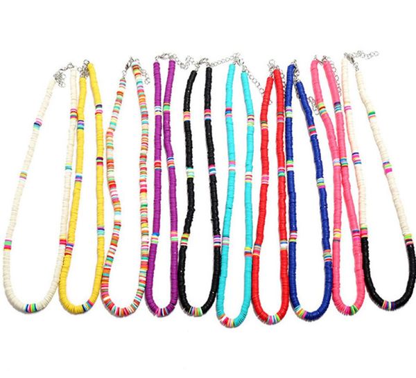 

boho rainbow confetti choker necklace for women funfetti beaded short chains chokers necklaces summer beach jewelry6512815, Silver