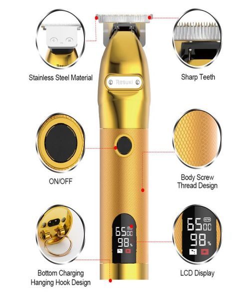 

jm751 waterproof smart electric clipper large lcd screen cordless rechargeable dry and wet hairdresser hair clipper washable1072360
