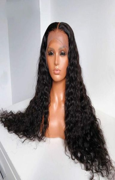 

loose curl 250 density 13x6 lace front human hair wigs 360 lace frontal wig brazilian remy hair water wave 30 inch full you may7271932, Black;brown