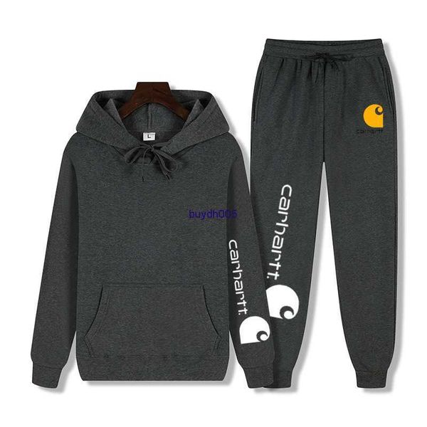 

new men's and women's tracksuits fashion brand carhart sports suit sports hoodie 9tru, Gray