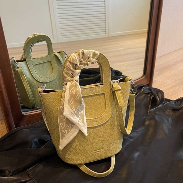 

luxury picotin lock bag mukou handheld macaron color large capacity bucket for women 2023 new silk scarf one shoulder cross body commuter os