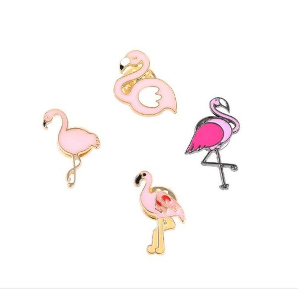 

flamingo pin brooches enamel lapel pins animal brooches for clothing bag backpack hat jewelry diy accessories3769622, Gray