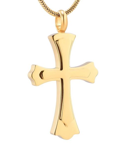

ijd12236 gold color cross cremation necklace high polishing waterproof memorial urn locket for loved ones ashes keepsake5483244, Silver