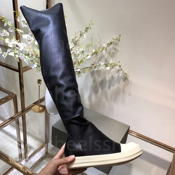 

designer boot sneakers winter boot women booties dress knee boot shoes platform booties shoe thigh high booties autumn winter outdoor shoe, Black