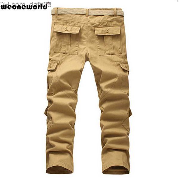 

men's pants wholesale-weoneworld new 2016 men pants fashion casual pants men cotton mens cargo long pants 4 colors size 30~40 z230720, Black