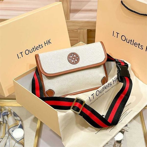 

68% off 2023 new bagdesigner hong kong tody brunt tb authentic women's new canvas embroidery camera crossbody small bag