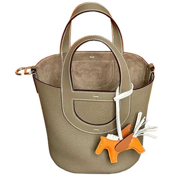 

luxury picotin lock bag new 2023 pig nose vegetable basket togo layer cowhide large capacity portable bucket commuter women's 1 00fp