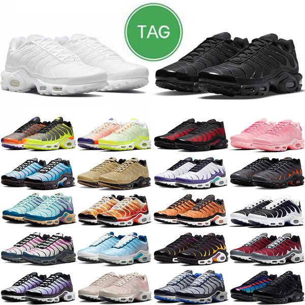 

max tn running shoes airmax plus for mens womens triple white black hyper blue university blue bred reflective unity outdoor sports trainers