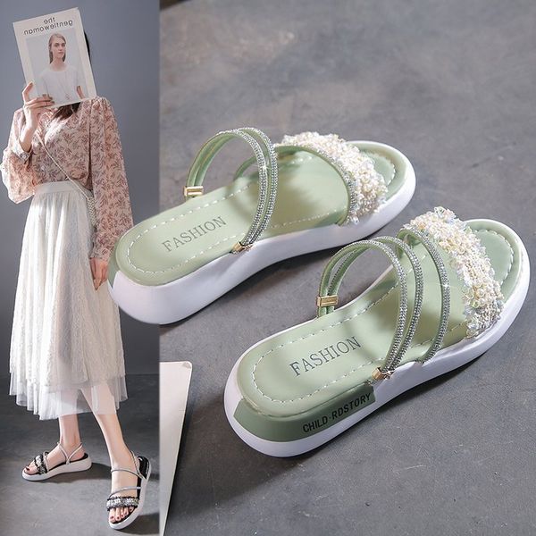 

sandals sandals women flat shoes arrival fairy style slides fashion student girls roman slippers 230719, Black
