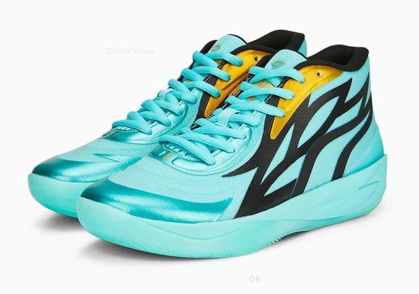 

lamelo ball mb2 honeycomb men basketball shoes with box 2023 mb.02 elektro aqua sport shoe trainner sneakers size us7.5-12, Black