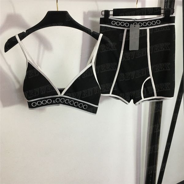 

letter bra shorts yoga sets women designer swimsuits bikinis summer vacation bathing suits for lady, White;black