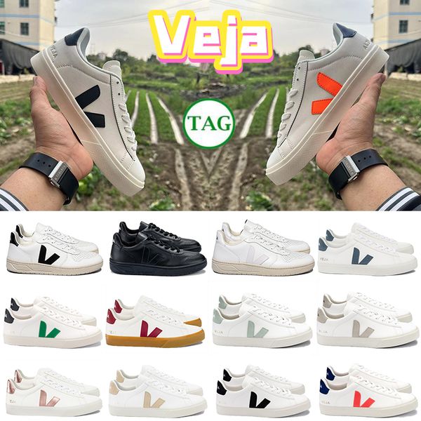 

paris mens women veja casual shoes designer shoes campo chromev10 leather sneaker shoe fashion men white triple black flat outdoor trainers