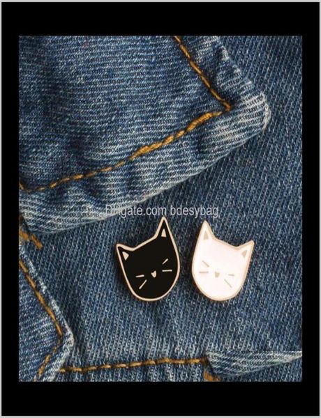 

pins jewelry cartoon cute cat animal enamel brooch pin badge decorative jewelry style brooches for women gift t353 drop delivery x4276828, Gray