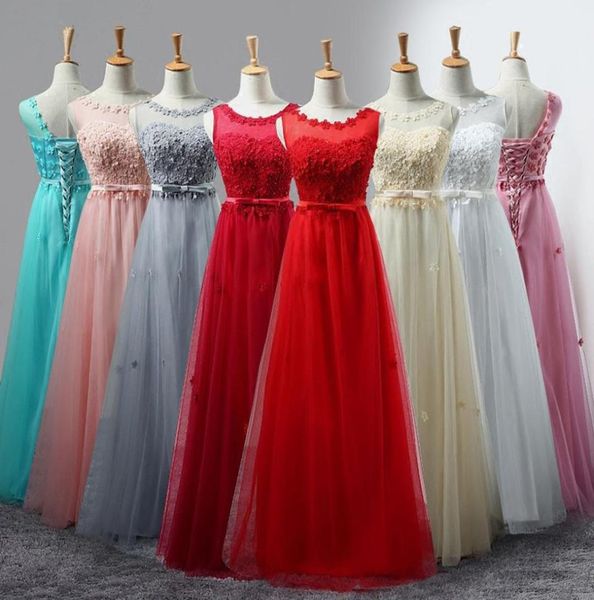 

in stock aline scoop bridesmaid dresses beautiful colors floor length vestidos dress for wedding party dresses 2022 6936548, Red;white