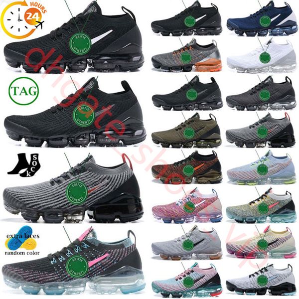 

vapores shoes 5.0 running monochrome black speckled fly knit midnight fog grey fog obsidian phantom metallic silver volt oreo light dew outd