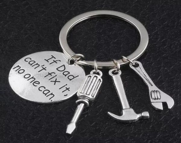 

dhl fashion keychain wrench screwdriver keyring if dad can039t fix it no one can hand tools key chains christmas gift for fathe9847880, Slivery;golden