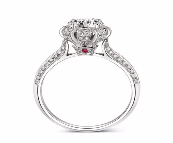 

vecalon luxury fashion jewelry ring ruby simulated diamond cz 925 sterling silver engagement wedding band ring for women9858785, Slivery;golden