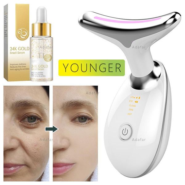 

face massager neck and beauty equipment led pon therapy for skin tightening reducing double chin wrinkles removing and enhancing massager 24