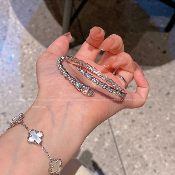 

design versatile snake shaped 2023 romantic light luxury opening bracelet advanced feel handicraft, Golden;silver