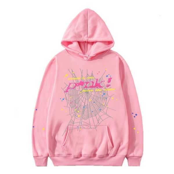

men designer hoodies spider hoodie pink spider hoodie young streetwear thug 555555 angel pink hoody mens womens casual 100% cotton sweatshir, Black