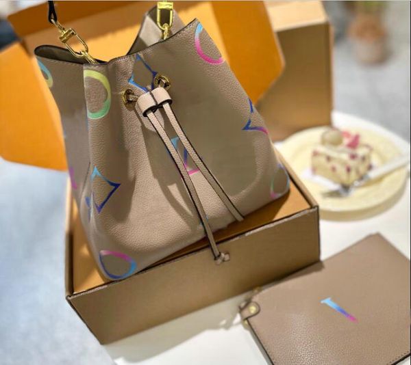 

neonoe mm crossbody designer shoulder bags luxurys handbags women purses designer handbag drawstring bag old flower leather bucket bag