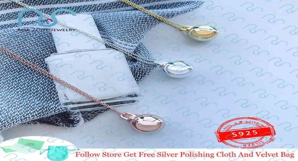 

925 sterling silver for women t hardwear spherical decorative ball pendant necklace luxury brand original jewelry gift3979069, Golden;silver