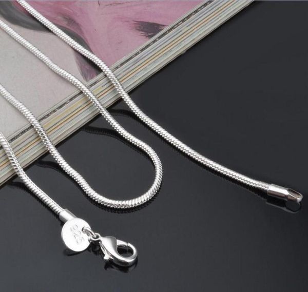 

2021 2mm 925 sterling silver chain necklace 16 18 20 22 24 inch chains designer necklace jewelry whole factory 6372111