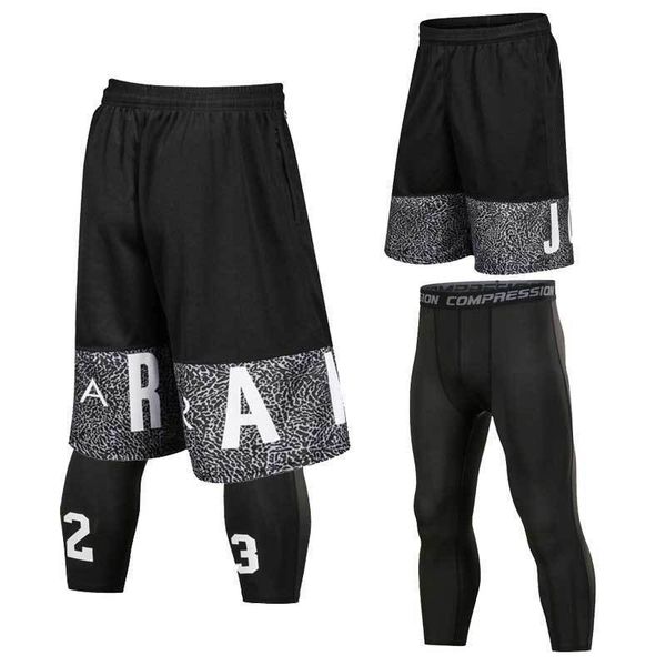 

men's shorts men basketball shorts sport running shorts workout suit compression board jersey male exercise fitness gym tights sportswe, White;black