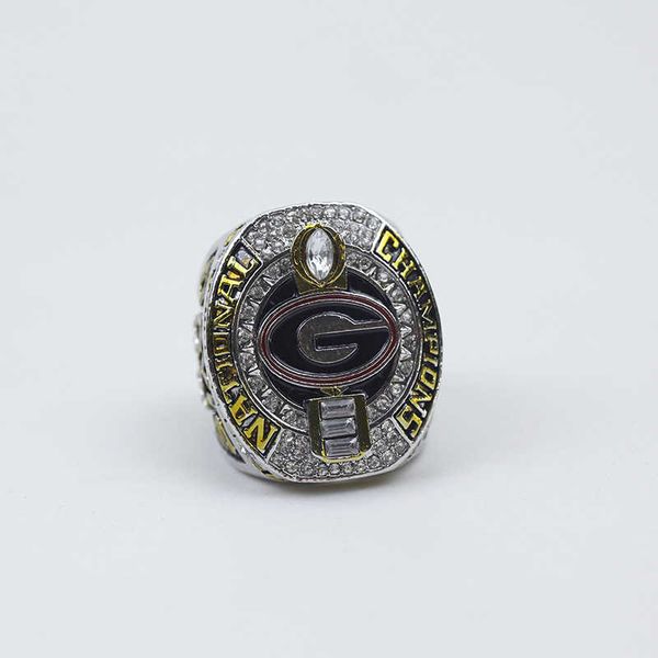 

new 2021 sec university of georgia bulldog championship ring, Golden;silver
