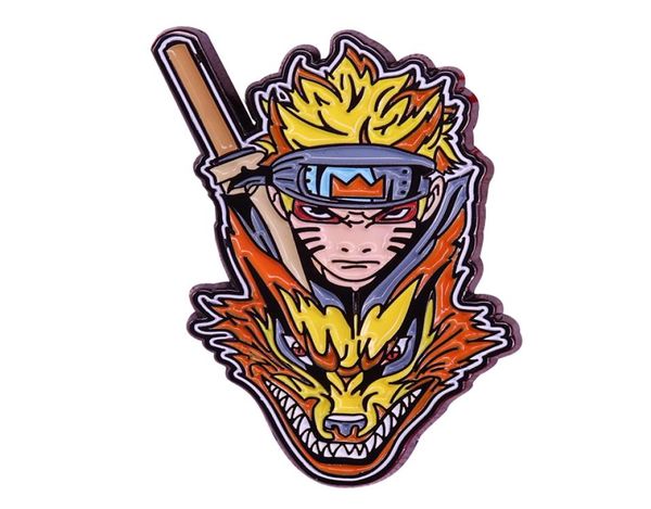 

ninetails lapel pin japan anime fans classic addition01239192985, Gray