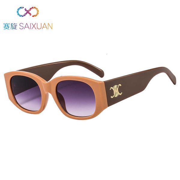 

2023 new female sunglasses same style white black oval box 88962 180fk