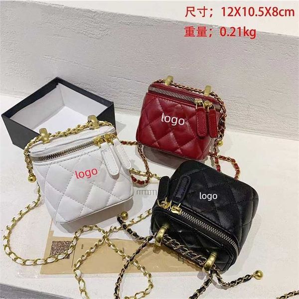 

60% off designer new golden ball fragrant wind lingge chain box small square versatile mini one shoulder crossbody change pocket red bag