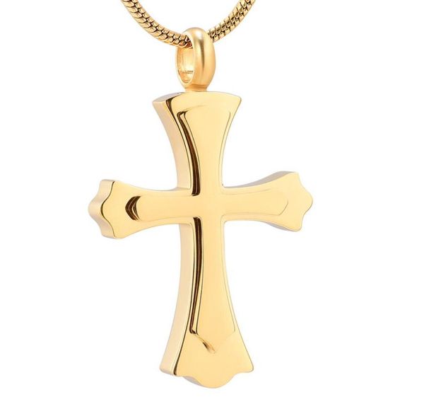

ijd12236 gold color cross cremation necklace high polishing waterproof memorial urn locket for loved ones ashes keepsake8590425, Silver