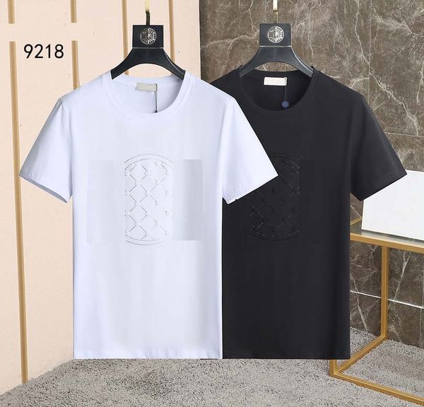

mens designer t-shirt brand fashion luxury black letter shirt printed shirt embroidery short sleeve cotton t-shirt women short men short set, White;black