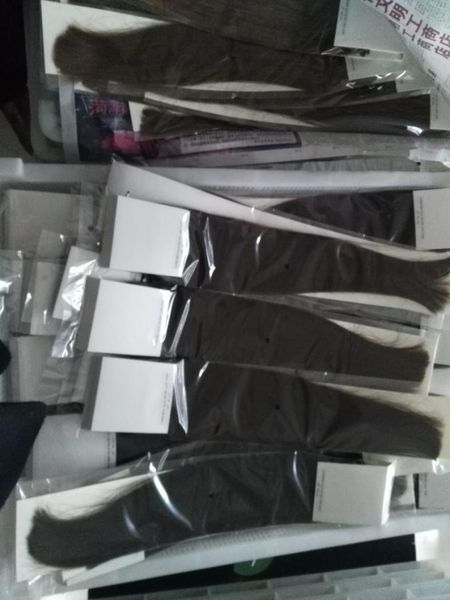 

grade 10adouble drawnnano ring hair extensions 1gs 200glot color 4 silk straight hair brazilian remy hair dhl 8546210, Black