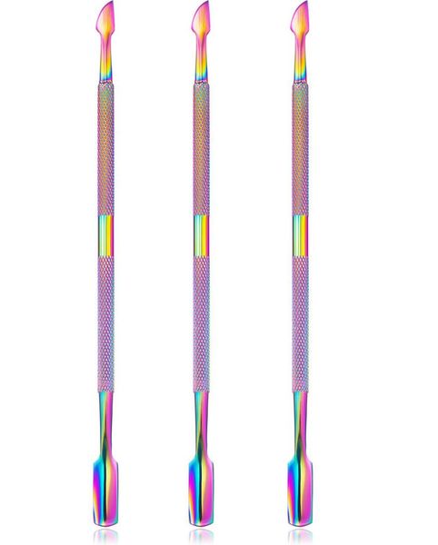

wholes cuticle pusher cutter remover stainless steel colorful3676394