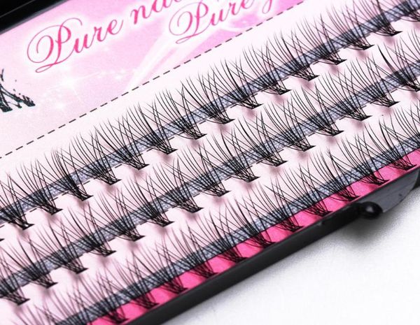 

60pcs 68101214mm grafting fake false eyelashes individual black long cluster eye lashe extensions makeup tools drop 5811961