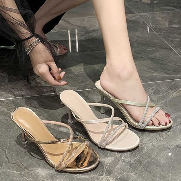 

sandals shoes women high heel sandals womens summer new slippers chaussure femme zapatos mujer 230417, Black