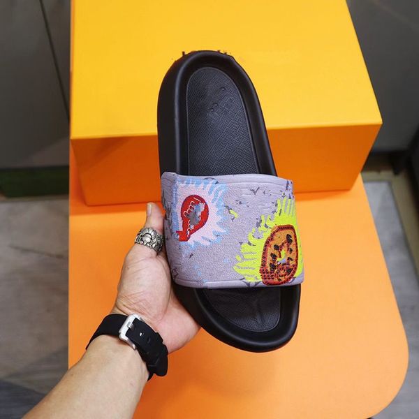 

luxury sandals slippers leather flip flops slide slipper stone sage vermilion sand grey moon greys cream clay women slides bone 0718, Black