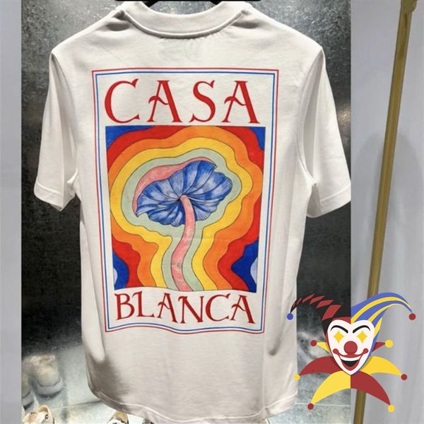 

mens tshirts casablanca mushroom tshirt casual 230720, White;black