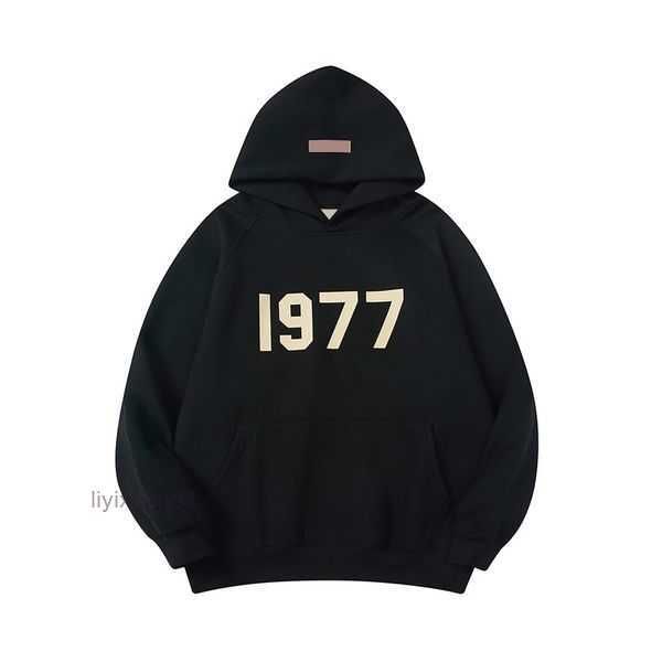 

essentail hoodie men's and women hoodies leisure fashion trends designer tracksuit set casual oversize pullover 2023 out0 wvwo, Black