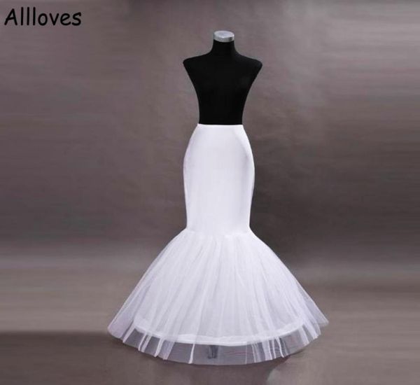 

mermaid petticoat 1 hoop bone elastic waist wedding dress crinoline bridal petticoats women accessories underskirt for wedding tru7251733, White