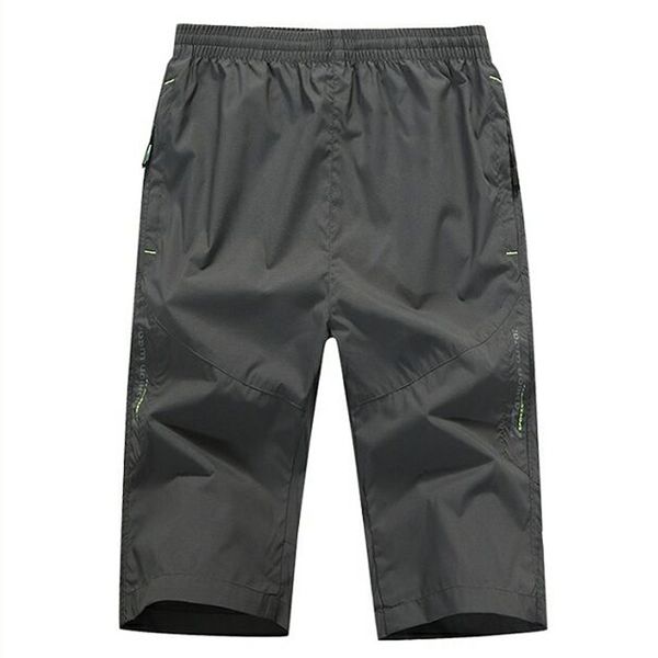 

men's pants rollsrari solid color men shorts calflength summer fashion mens beach casual male brand clothing quick dry 98 230720, Black