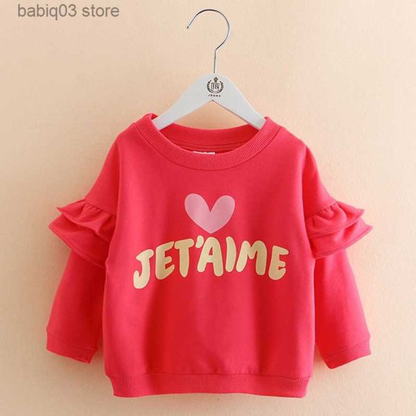 

hoodies sweatshirts 2023 spring autumn new 2 5 6 7 8 9 10 years children cotton flare trumpet sleeve coat letter red sweatshirt for kids bab, Black