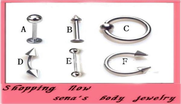 

body jewelry piercings stainless steel rhinestone belly rings tongue lip piercing mix lots3129969, Black