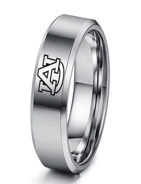 

auburn tigers whole stainless steel rings mix styles gifts for men women fashion jewelry party gifts wedding band brand new1799128, Silver
