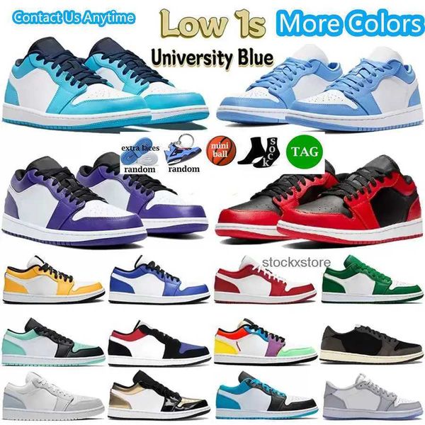 

jumpman 1 low 1 1s basketball shoes mens sports wolf unc fragment gym red game royal bred white paris panda pine green women sports trainers, Black