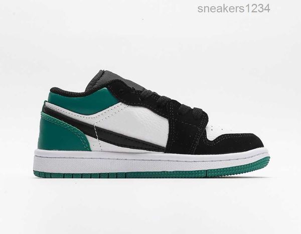 

kids baketball shoes td 1s low gs straw berry ice cream crimson tint boys emerald girls toddler children funky patterns outdoor light arctic, Black